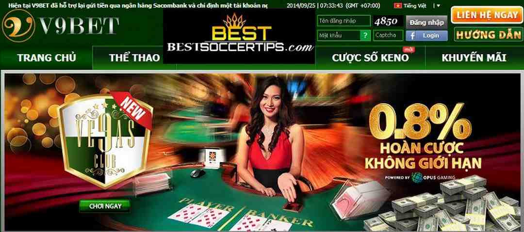 Tham gia cá cược casino trực tuyến tại V9bet nhận thưởng lớn. 